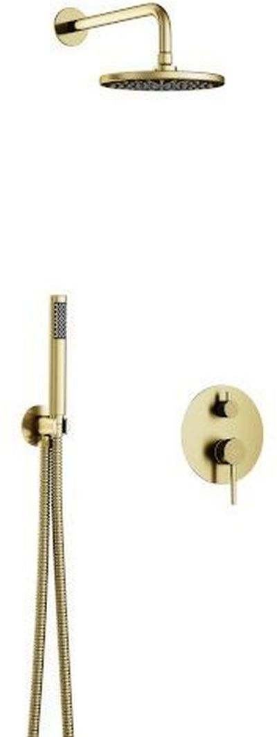Besco Decco zestaw prysznicowy podtynkowy złoty szczotkowany BP-DII-ZS