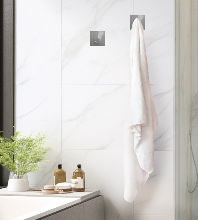 Sepio Square Silver wieszak na ręcznik srebrny 10HACSQUSIL45