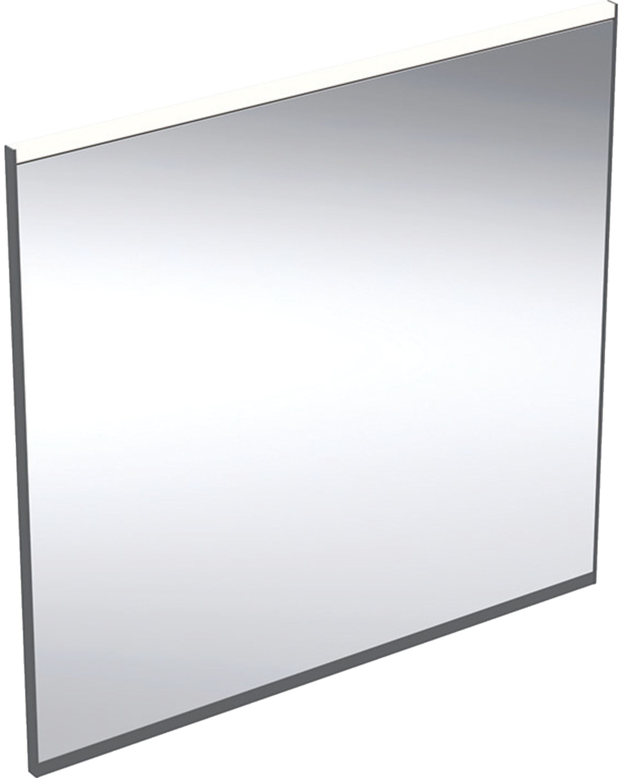 Geberit Option Plus Square lustro 75x70 cm prostokątne z oświetleniem LED czarny mat 502.782.14.1
