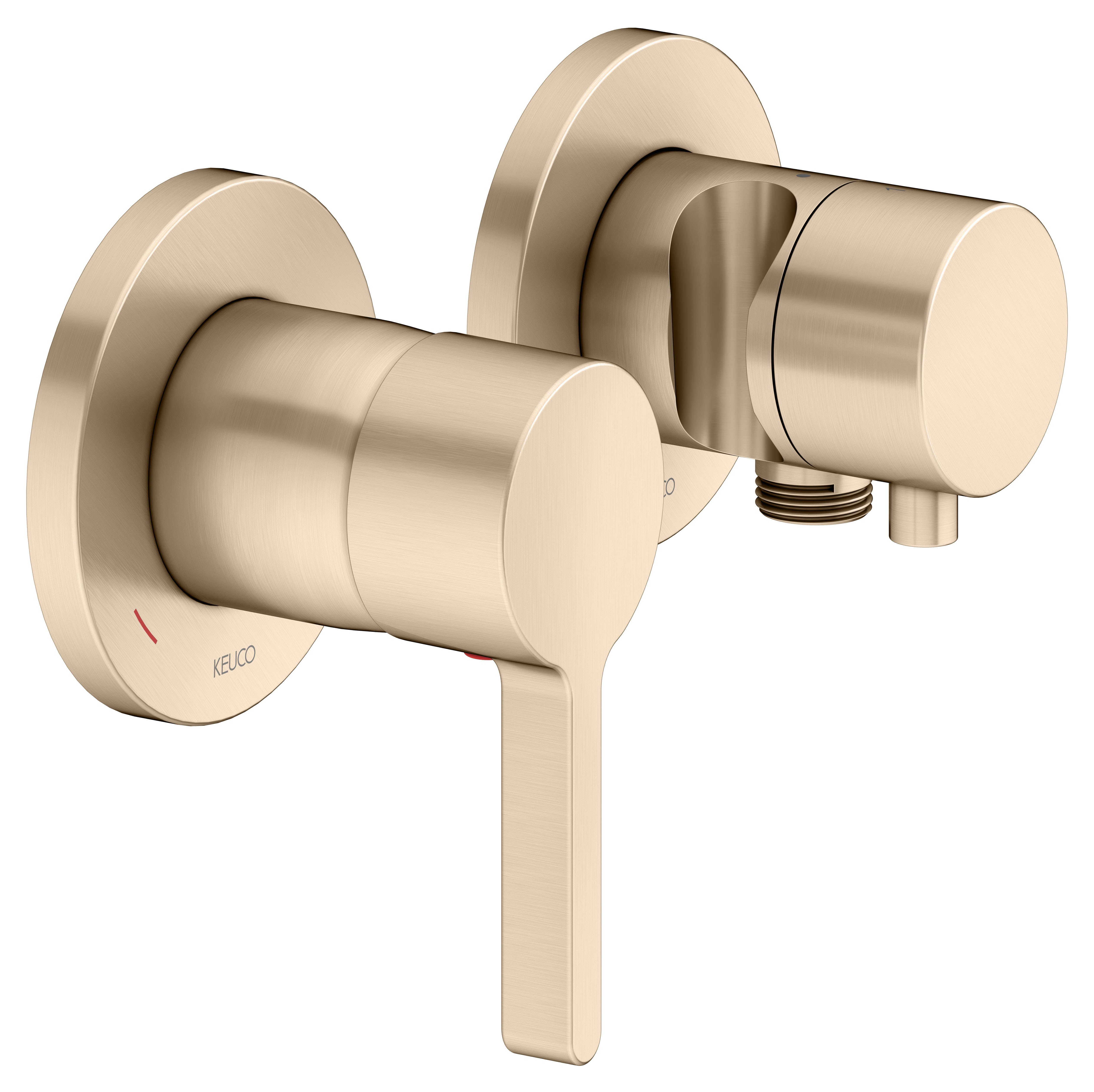 Keuco Edition 400 bateria podtynkowa z uchwytem kątowym brąz szczotkowany 51551031221