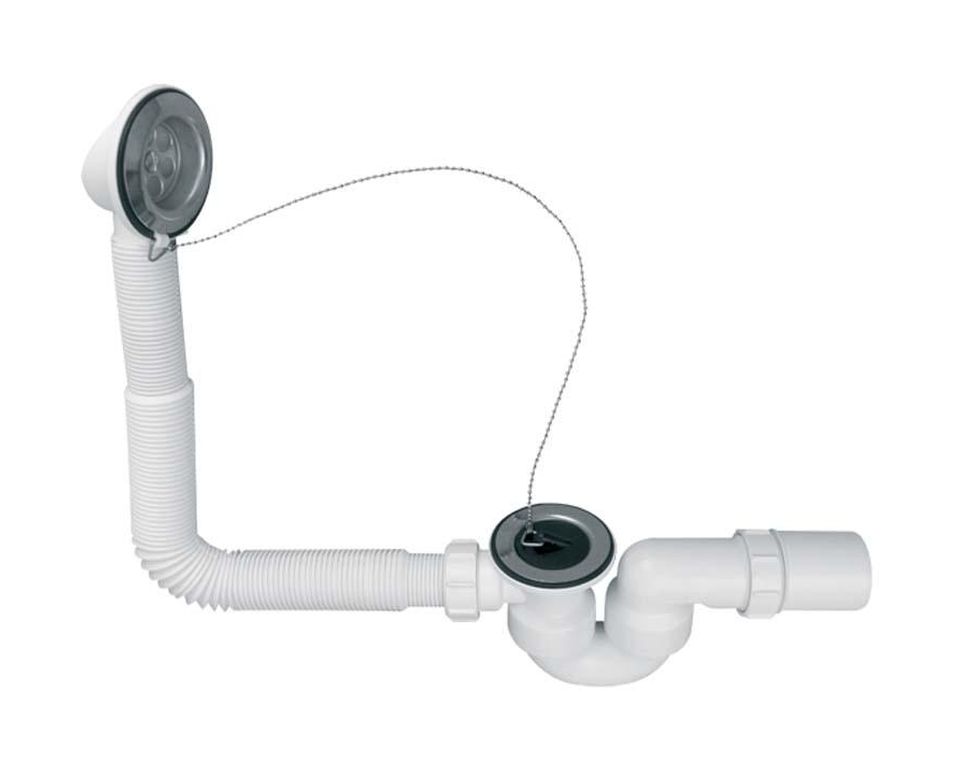 McAlpine zestaw odpływowo-przelewowy do wanny i głębokiego brodzika chrom HC30-EX