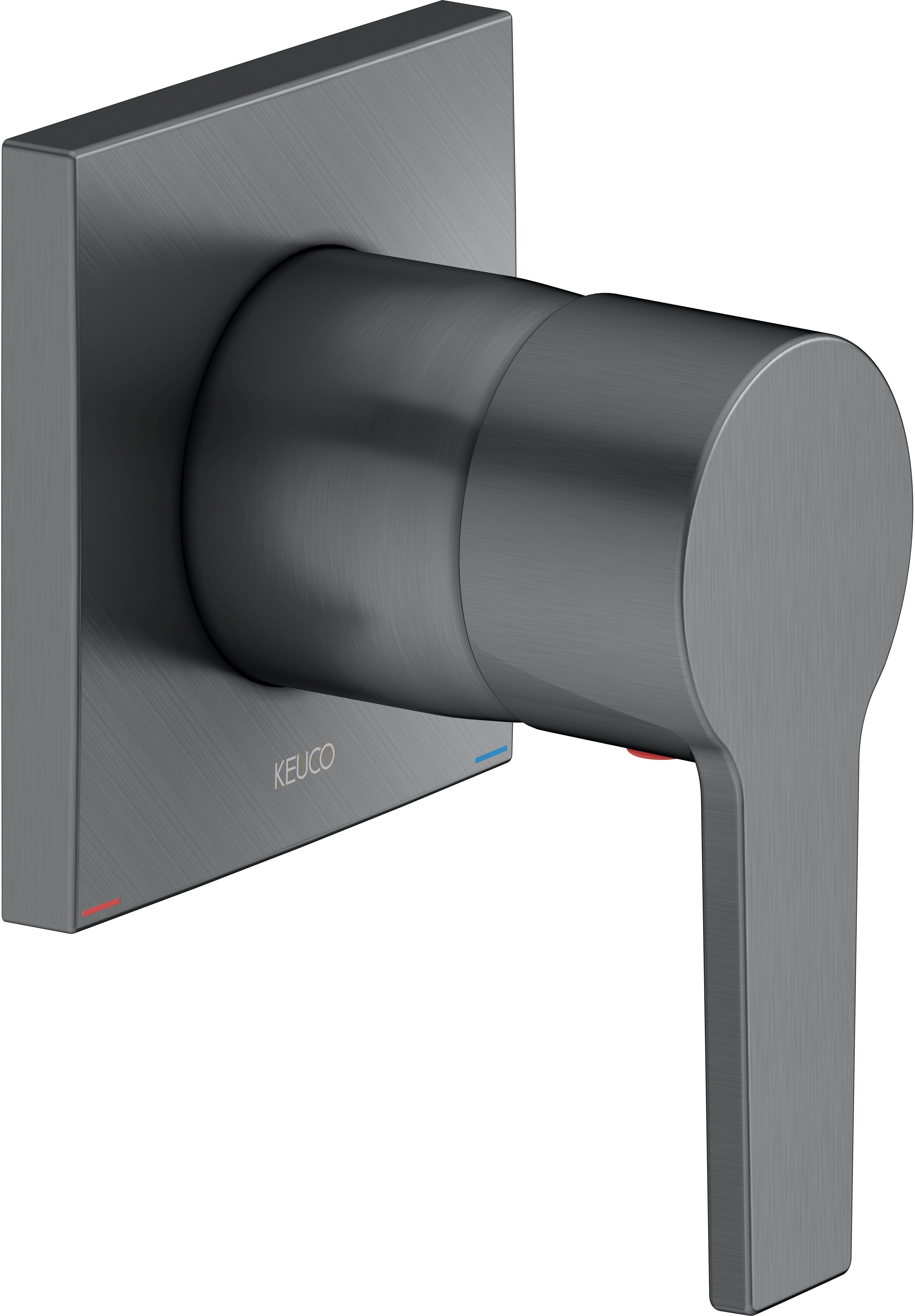 Keuco Edition 11 bateria prysznicowa podtynkowa chrom-czarny szczotkowany 51151130002