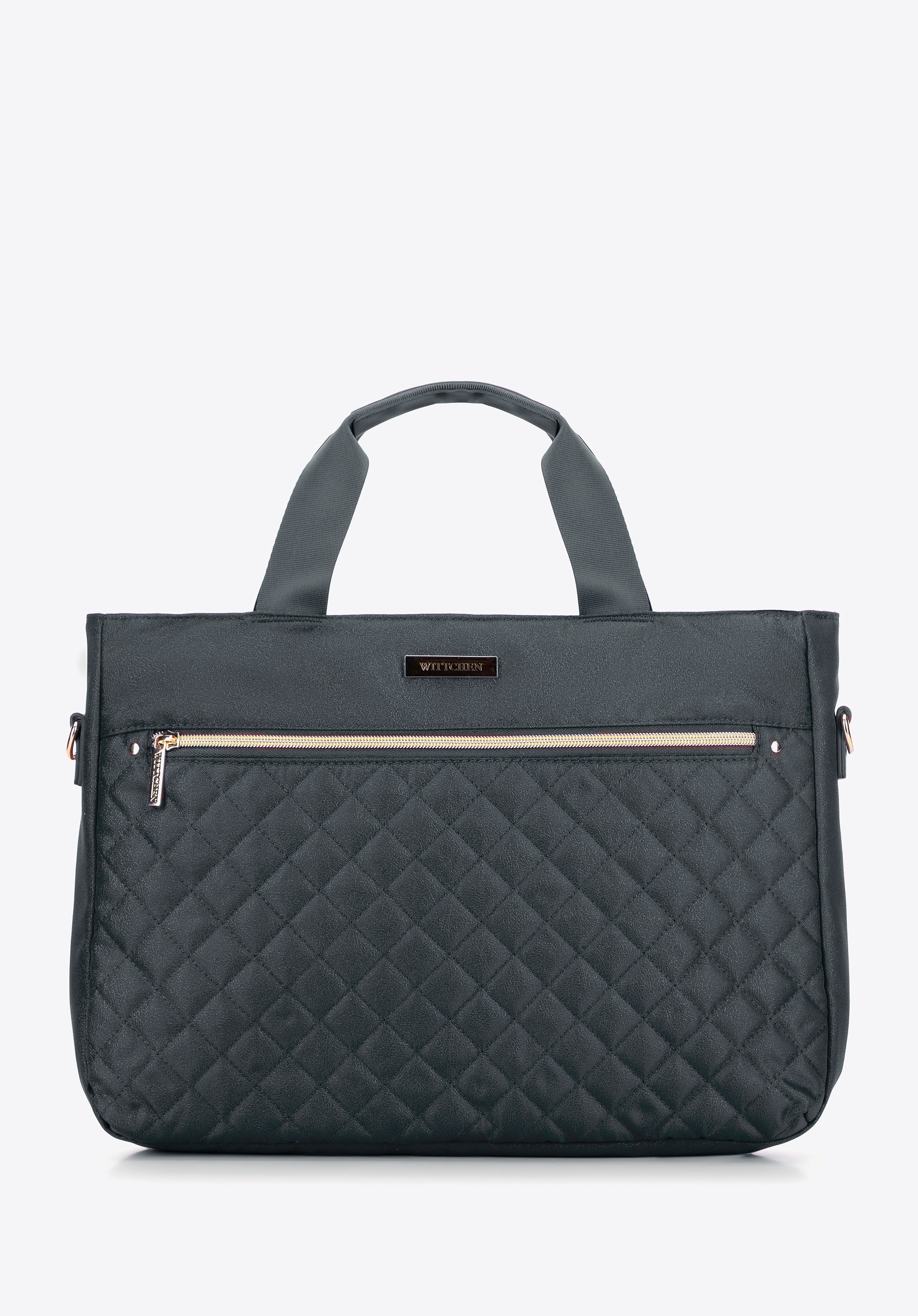 Torba na laptopa 14'' biznesowa z pikowaniem szara