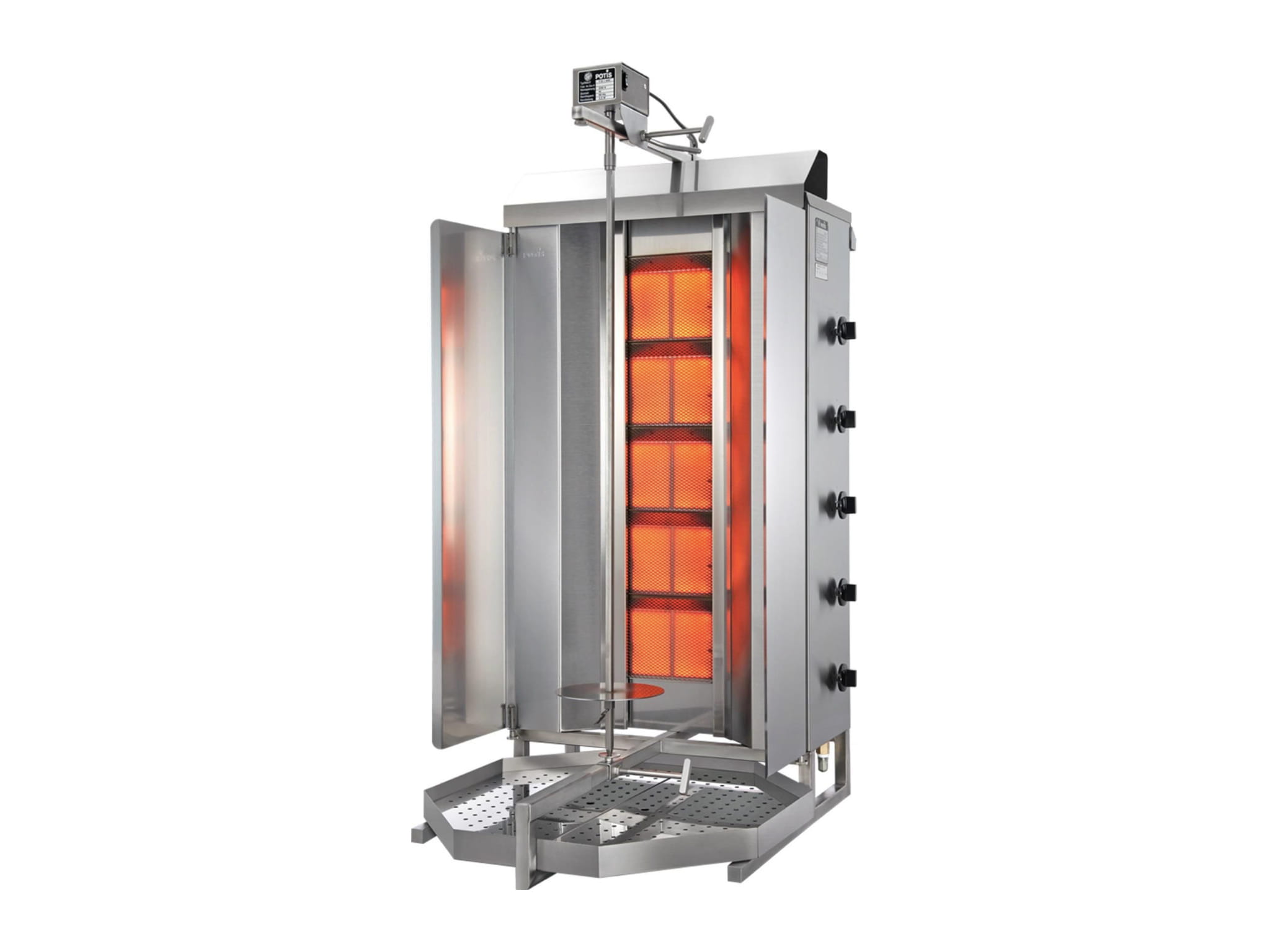 Gazowy opiekacz do kebaba 5 palników 17,5kW Potis