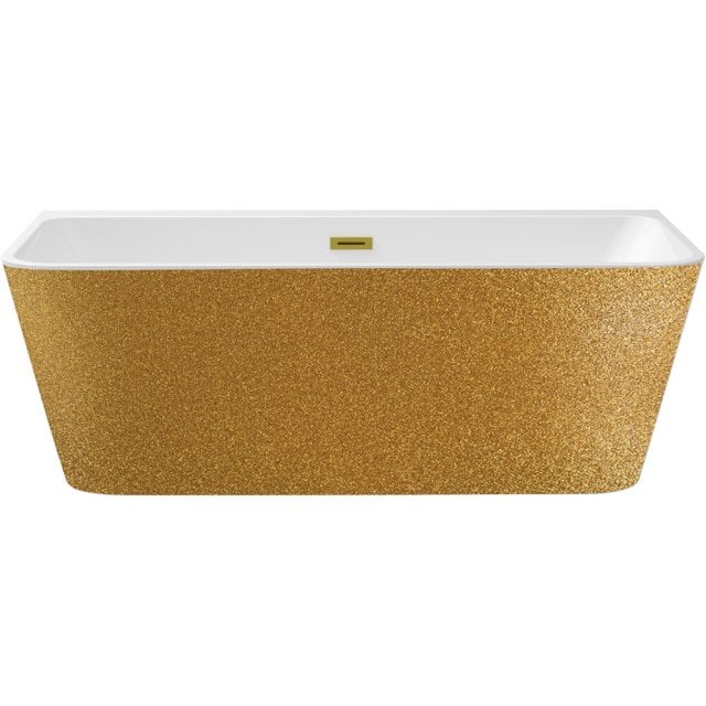 BESCO Wanna wolnostojąca VARYA ZŁOTA 170x80 maskownica syfonu z przel