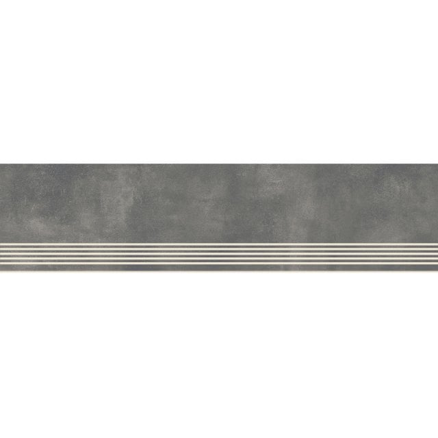 Gres szkliwiony stopnica STREET ART graphite mat 29,8x119,8 gat. I