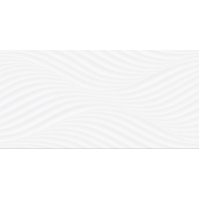 Płytka ścienna MARGARET white waves structure glossy 29,7x60 gat. II