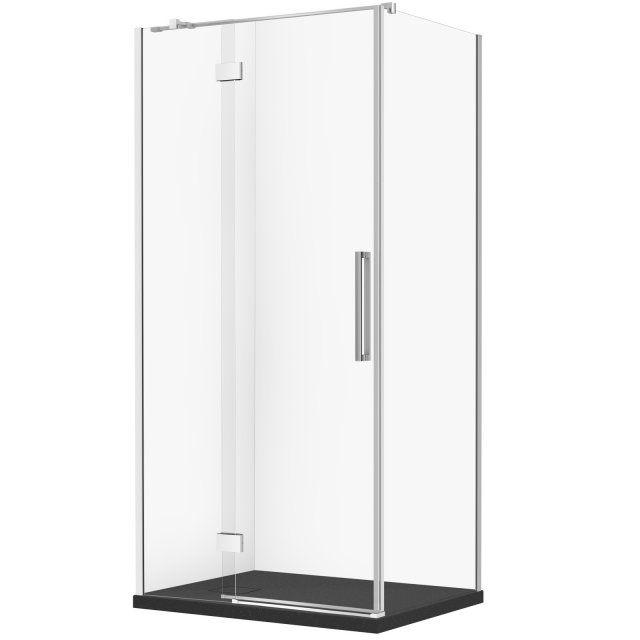 CERSANIT Kabina prysznicowa CREA lewa 100x80x200 chrom z brodzikiem T