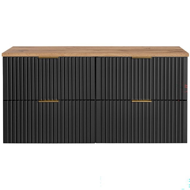 COMAD Szafka podumywalkowa ADEL BLACK z blatem WOTAN 120 cm