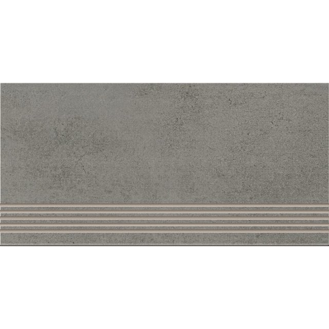 Gres szkliwiony stopnica CONCRETE DUST graphite mat 29,8x59,8 gat. I