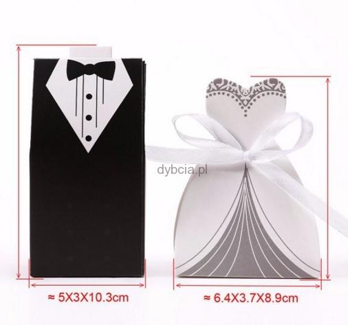 100szt pudełeczek na podziękowania dla gości