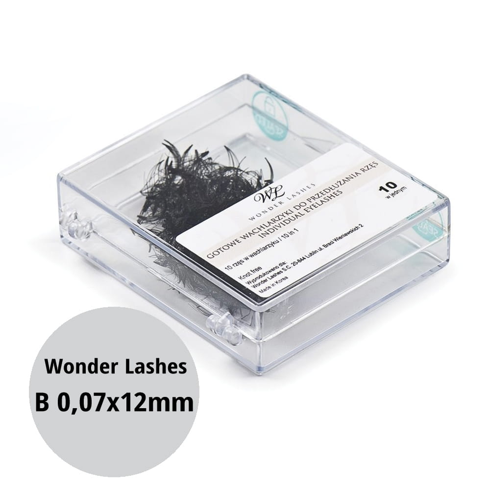 Wonder lashes - wachlarzyki 10w1 - metoda objętościowa - b 0,07 12 mm