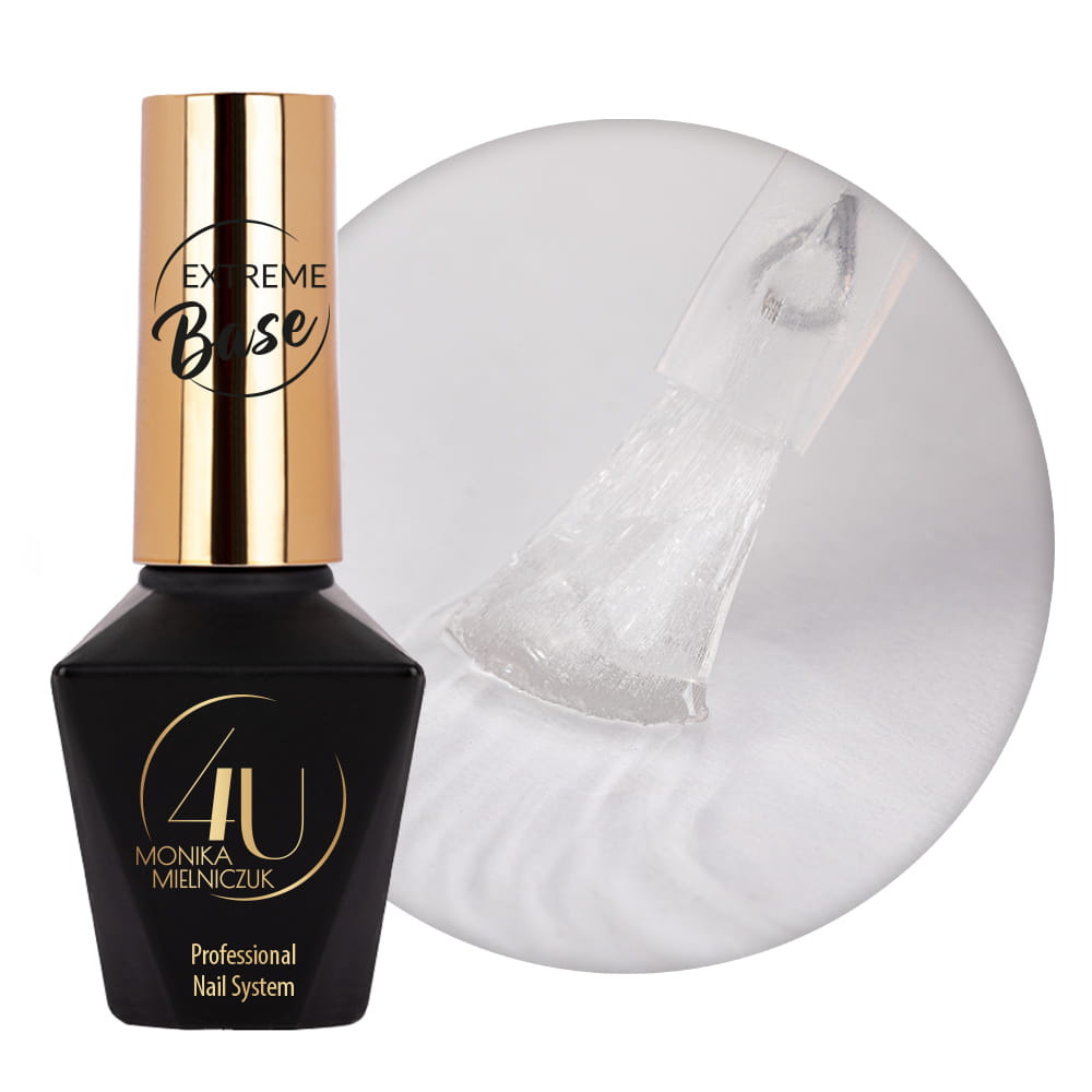 Elastyczna baza o wysokiej przyczepności Extreme Base by Monika Mielniczuk Molly Nails Clear HEMA/Di-HEMA Free 10g