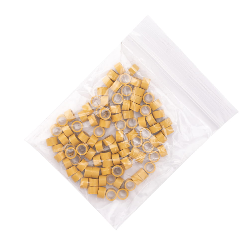Mikroringi z silikonem do przedłużania włosów 5 mm kolor Nr 8 woreczek 100 szt