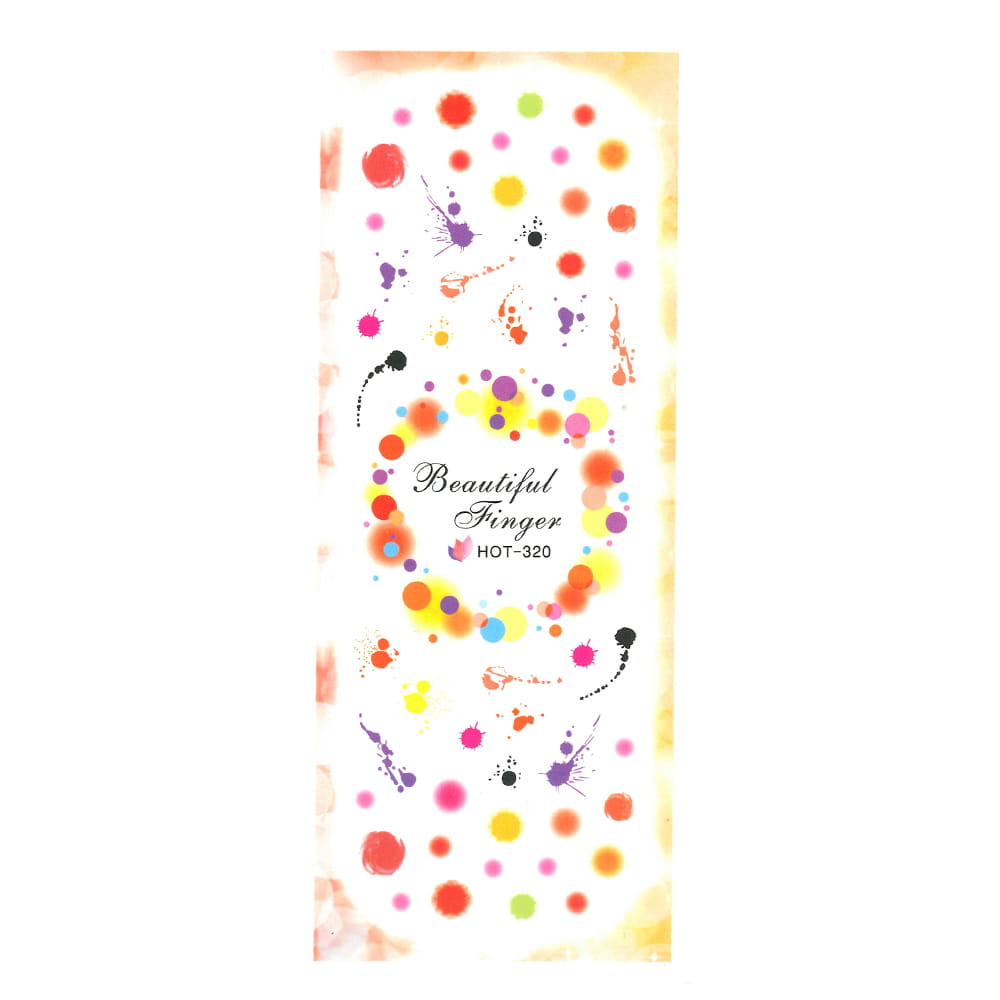 Naklejki wodne do paznokci arkusz 12,7 x 5,5 cm hot Nr 320