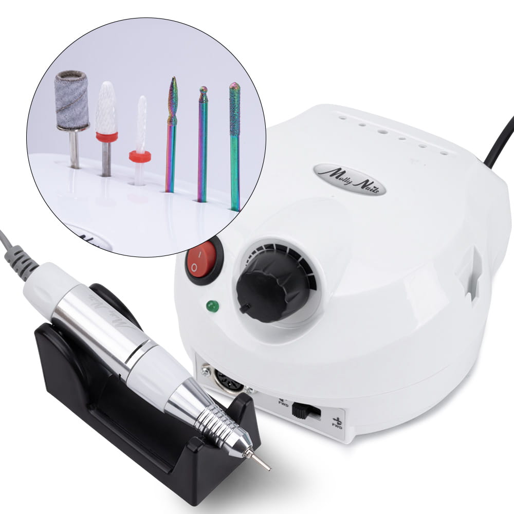 Frezarka do paznokci DM202 Molly Nails do manicure pedicure 65W biała 35 000 obrotów