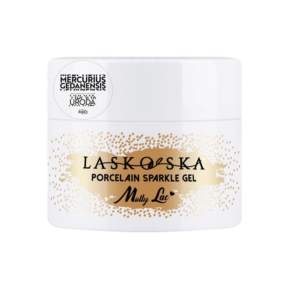 Żel budujący do paznokci Porcelain Sparkle Gel Laskovska natural pink MollyLac 50 g