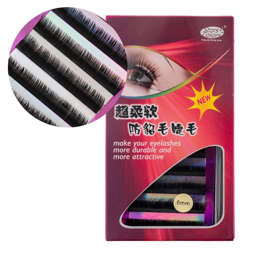 Rzęsy na pasku Stars Colors Ultra soft supernatural C-6mm