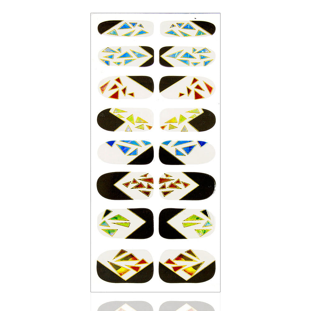 Naklejki nail patch minx kształty 16szt ls d018