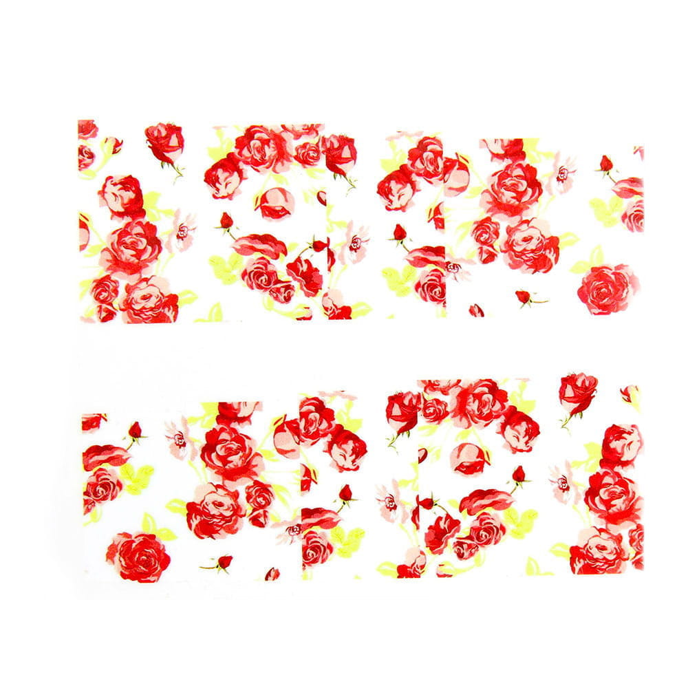 Naklejki wodne do paznokci arkusz 6,5 x 5,5 cm na 10 palców bn Nr 002