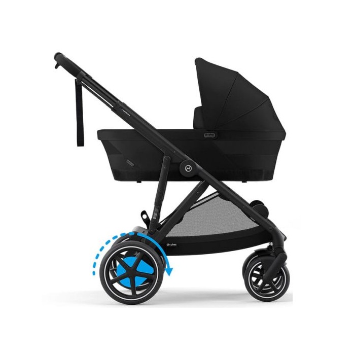 Cybex e-Gazelle S - elektryczny wózek głęboko-spacerowy-Moon Black (Black Frame)