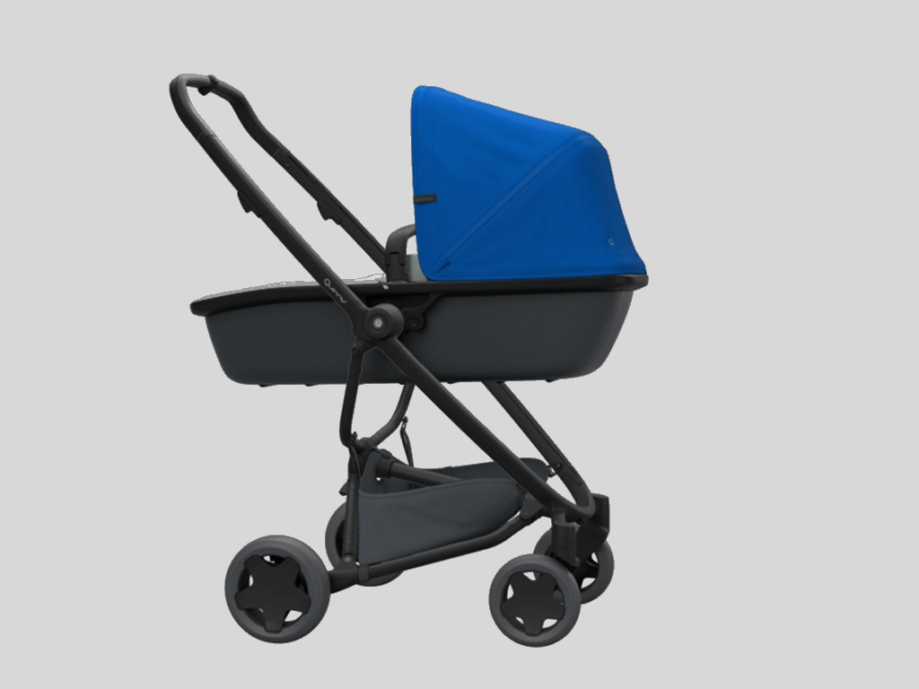 Quinny, Zapp Flex Plus - wózek głęboko-spacerowy-Blue on Graphite