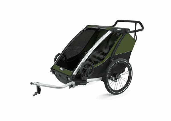 Thule Chariot Cab 2 - Przyczepka rowerowa dla dziecka, podwójna -Cypress Green