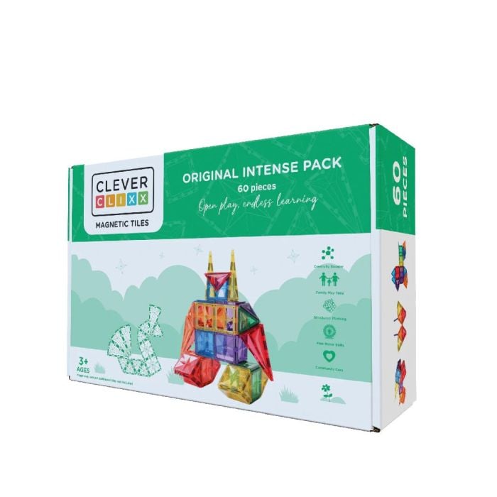Cleverclixx Klocki magnetyczne Original Intense Pack - 60 el.