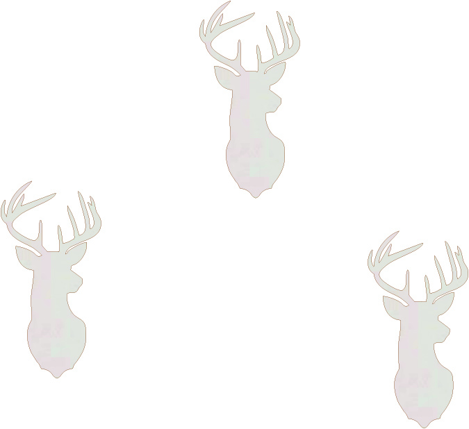 Renifer reniferki baza do makramy, kartek, wycinanki, tekturki, scrapki, dekor święta Bożego Narodzenia zawieszka z bermaty zestaw 3