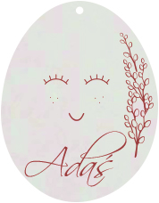 Zawieszka wielkanocna z Imieniem - jajko pisanka z grawerem, Baza do makramy, Zakładka do książki, ozdoba na prezent