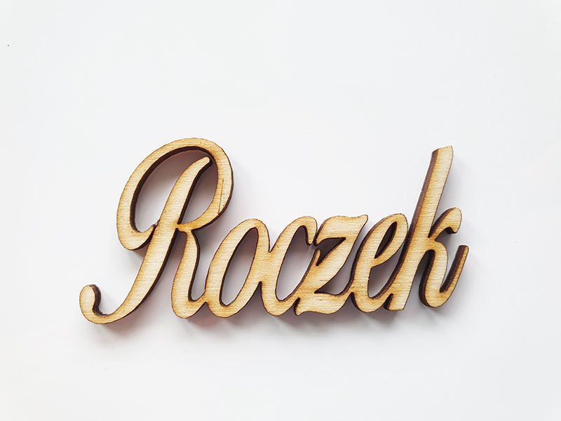 Drewniany napis 3D Roczek