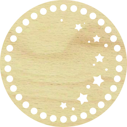 Baza dno koszyka okrągły koło do makramy gwiazdki prezent święta Boże Narodzenie 15cm, 8mm