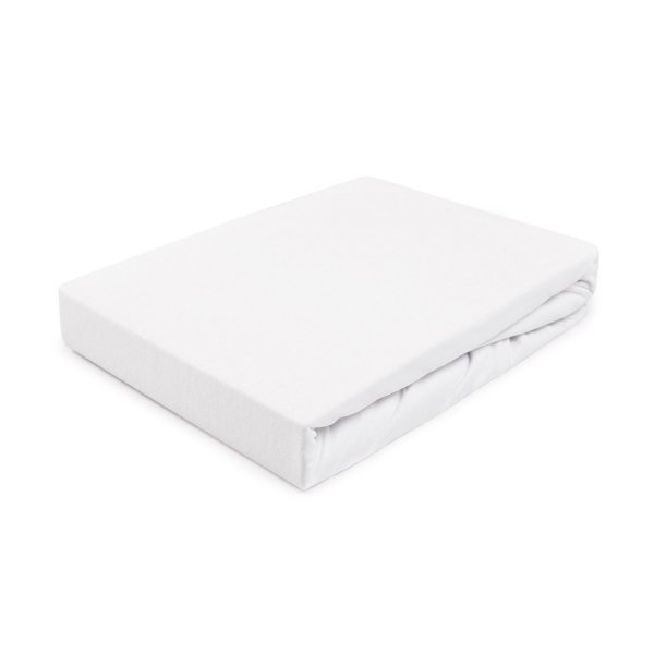 Prześcieradło Jersey PREMIUM na wysoki materac 90x200 na gumkę wz. 001 biały