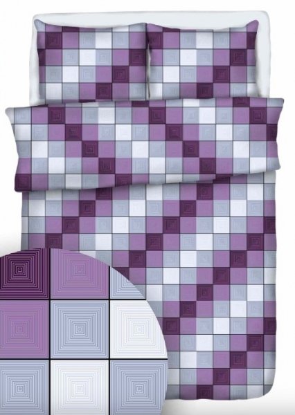 Poszewka 50x70 - KORA, 100% bawełna wz. Krata 3D