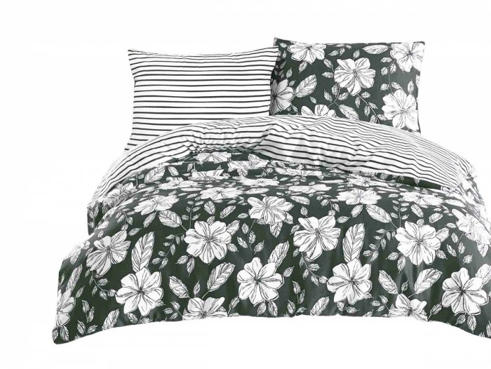 Pościel satynowa DARYMEX kolekcja Exclusive 160x200 - wz. HAKKI GREEN