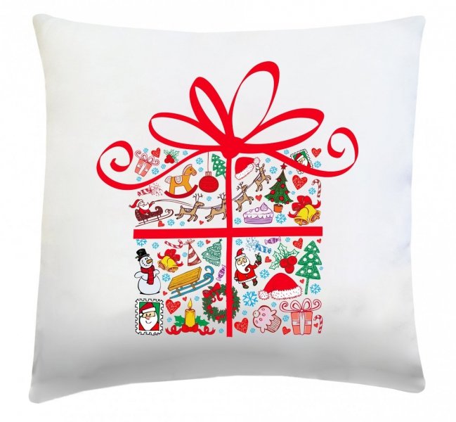 Poduszka świąteczna 40x40 wz. Prezent 2