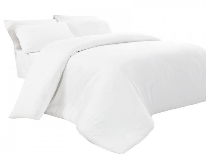 Poszwa biała hotelowa NORIS 200x200 100% bawełna na zakład