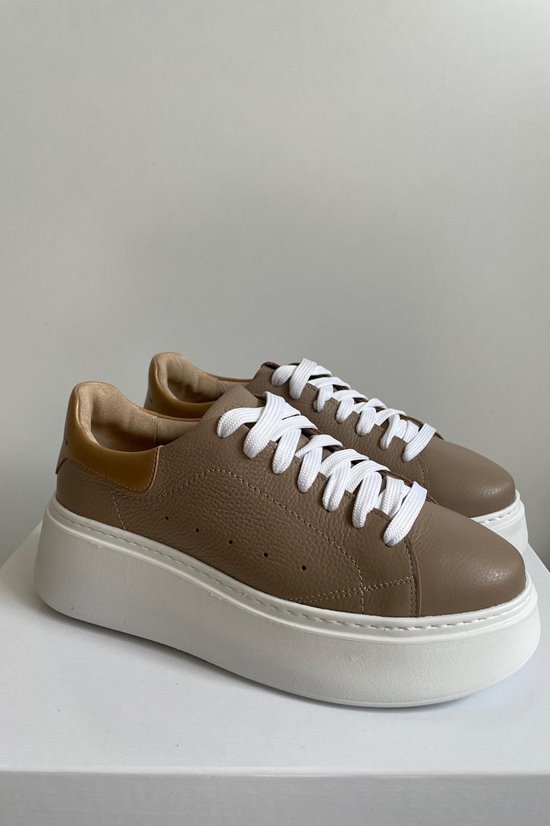 Sneakersy SN41 - 1 cappuccino groch/ złoty outlet