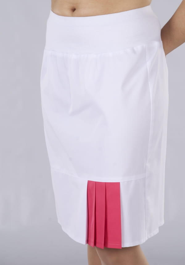 Spódnica medyczna z kontrastowymi fałdami 06