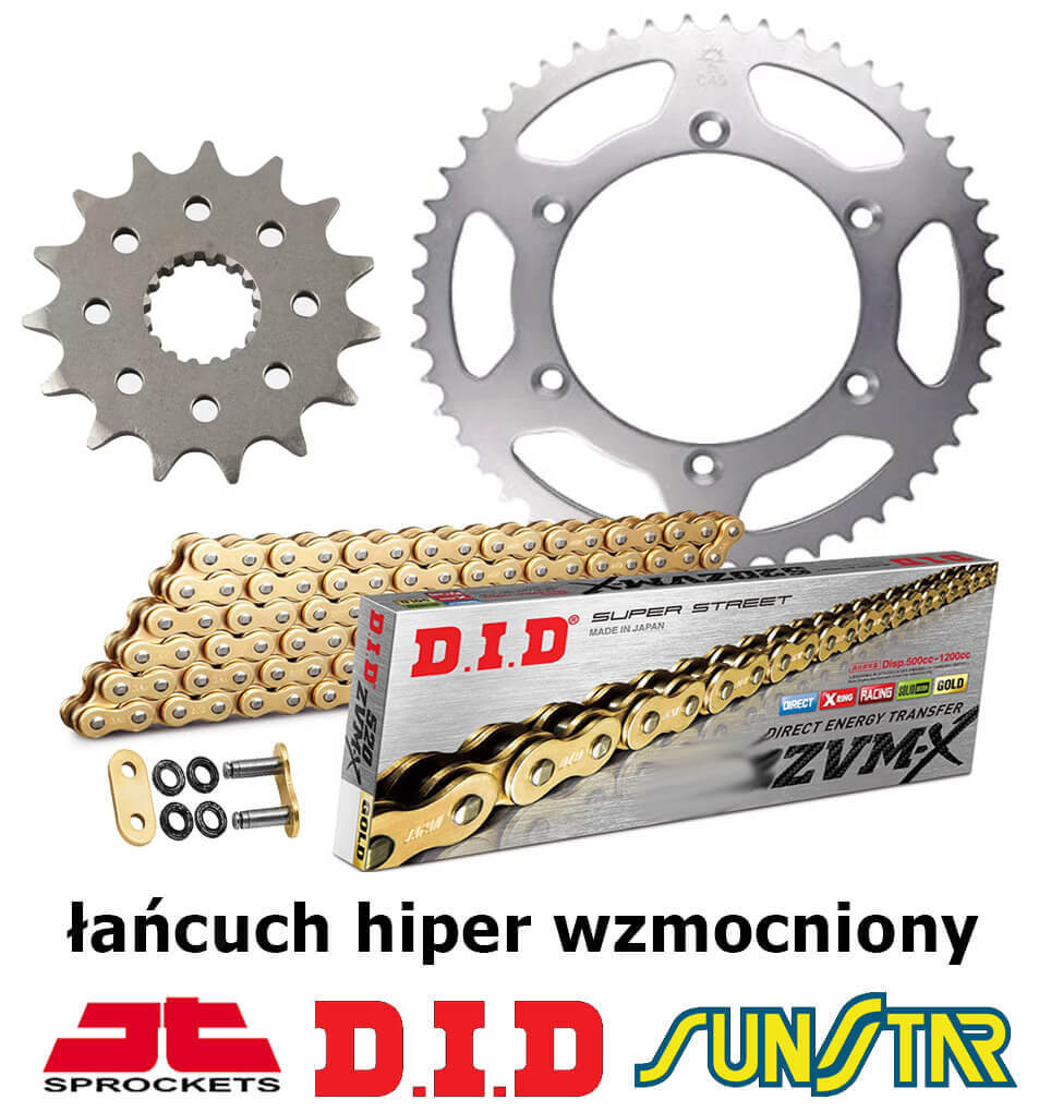 Honda Cb 250 Two Fifty 1992-2002 Zestaw Napedowy Did Hiper Wzmocniony Złoty Honda 1999 250 Cb 250