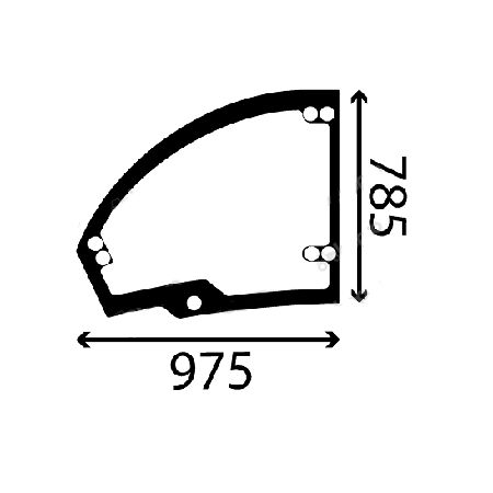 Szyba lewa New Holland LM 87718167 CNH