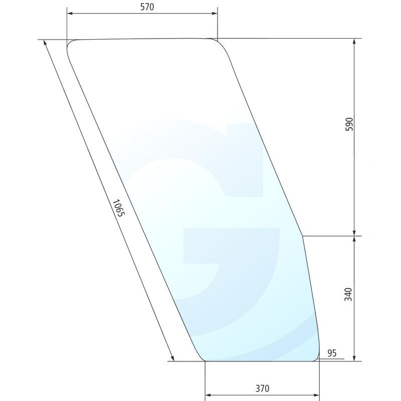 Szyba drzwi prawa FIAT 5117683