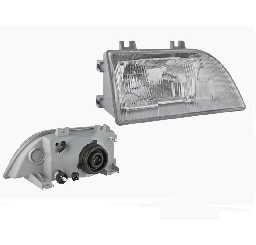 Reflektor przedni FSO Polonez Caro prawy korektor ręczny z żarówką 0295.46671 Wesem