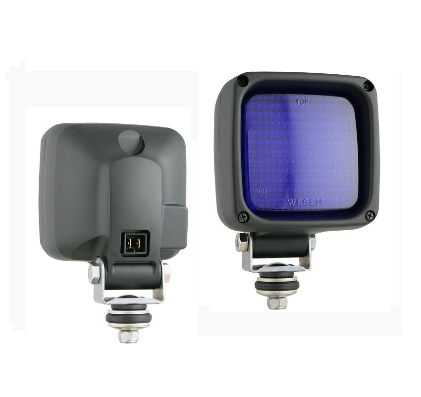 Halogenowa lampa sygnalizacyjna niebieska złącze AMP Faston H3 12V LKR5.24869 Wesem