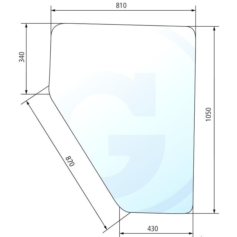 Szyba drzwi prawa i lewa Renault 61-12 145-54 7700007531