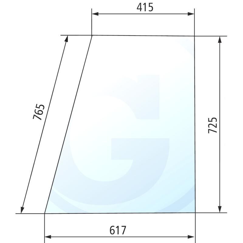 Szyba drzwi górna Fendt Favorit 600 281507350020