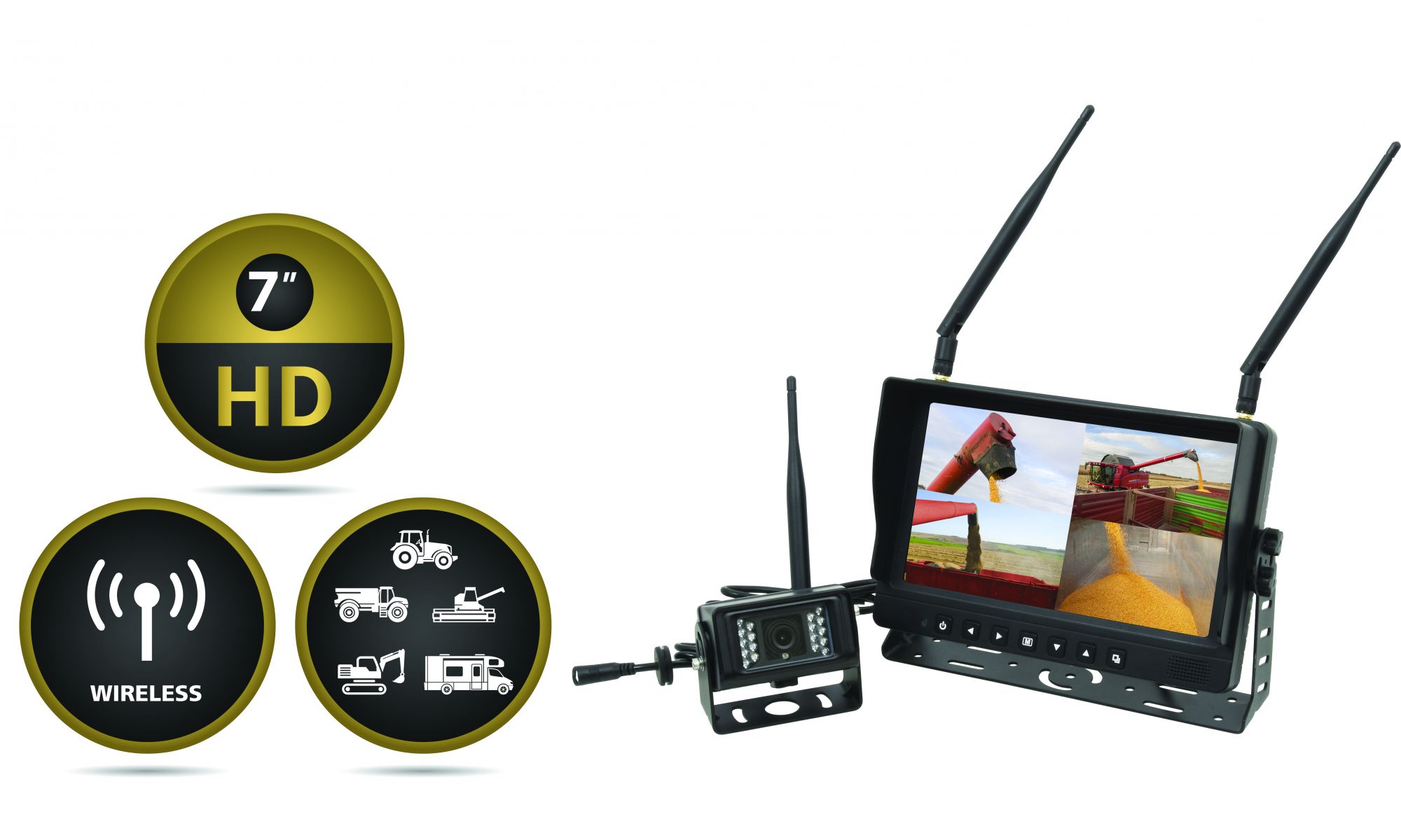 Bezprzewodowy system kamer cofania 7" 143669