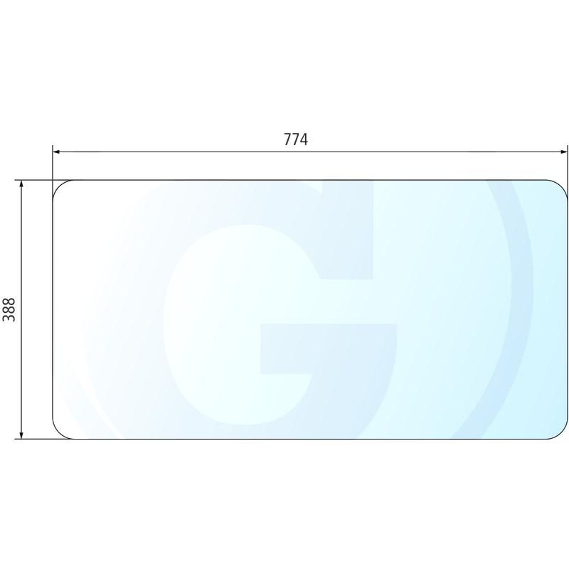 Szyba tylna dolna John Deere 3100 Renault 58-32 Ceres 6005002917