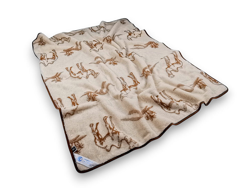 Koc wełniany merynos australijski desert 200x220