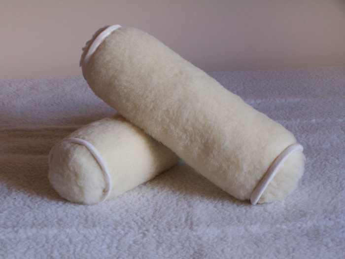 wałek wełniany merynos australijski, ecru dł. 45cm